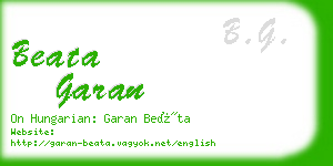 beata garan business card